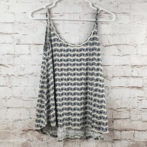 Lauren Moshi Zena Deep Back Tank Evil Eye Size Small NWT